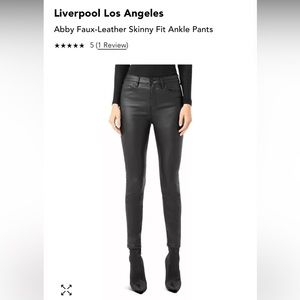 Liverpool Black Faux-Leather Skinny Jeans